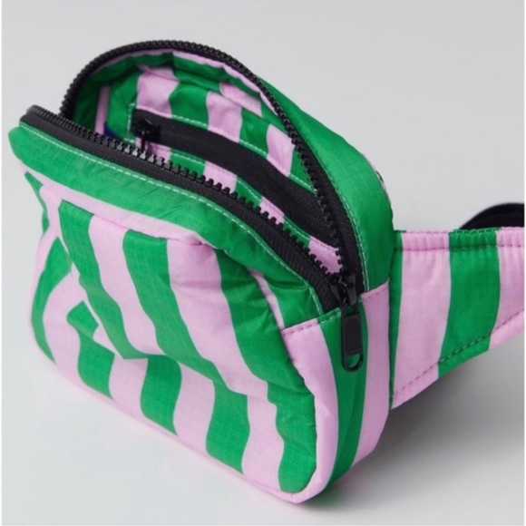 BNWT Baguu Pink Green Fanny Pack Belt Bag - Picture 3 of 6